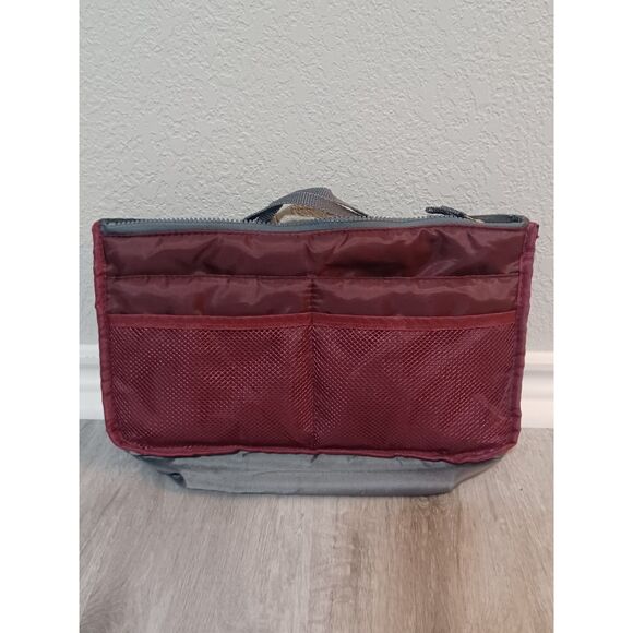 Vercord Handbags - VERCORD Burgundy Multi-Pocket Purse Organizer Insert